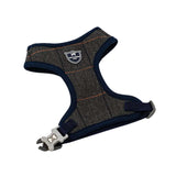 Tweed Dog Harness - Grey Checked Herringbone