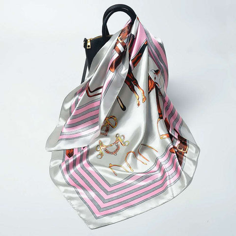 Large silk satin scarf