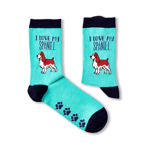 Ladies I Love My Spaniel Socks