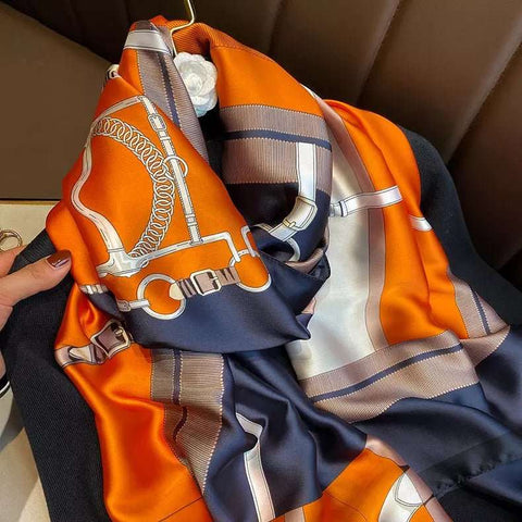 elegant long luxury Silk scarf/ shawl - The Mane Dealer