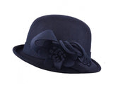 Navy Pure Wool Lead Rein Hat