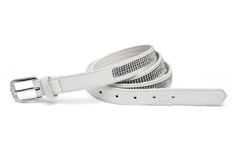 Plus Size Patent Crystal Belts