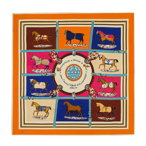 Racehorse Large Silk Scarf
